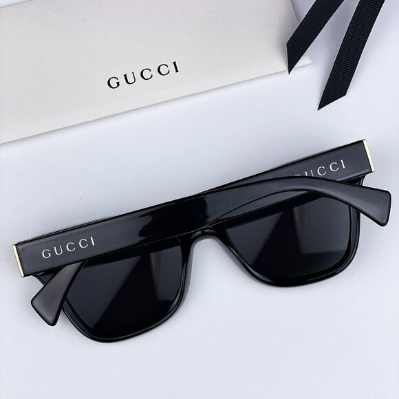 NEW Gucci GG1133S 001 Shiny Black Dark Gray Cat Eye Women Sunglasses
